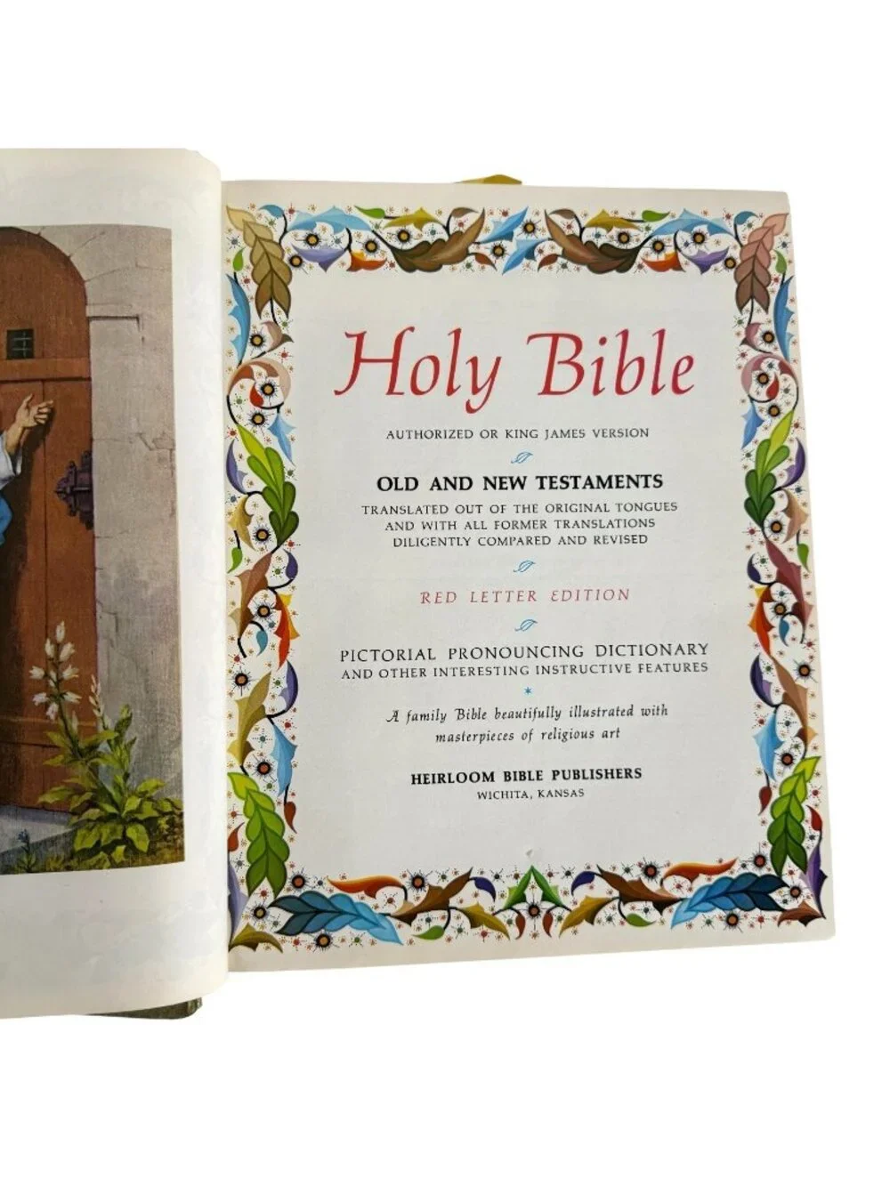 Heirloom‎ Holy Bible King James Version KJV Red Letter Master Reference 1971 VTG